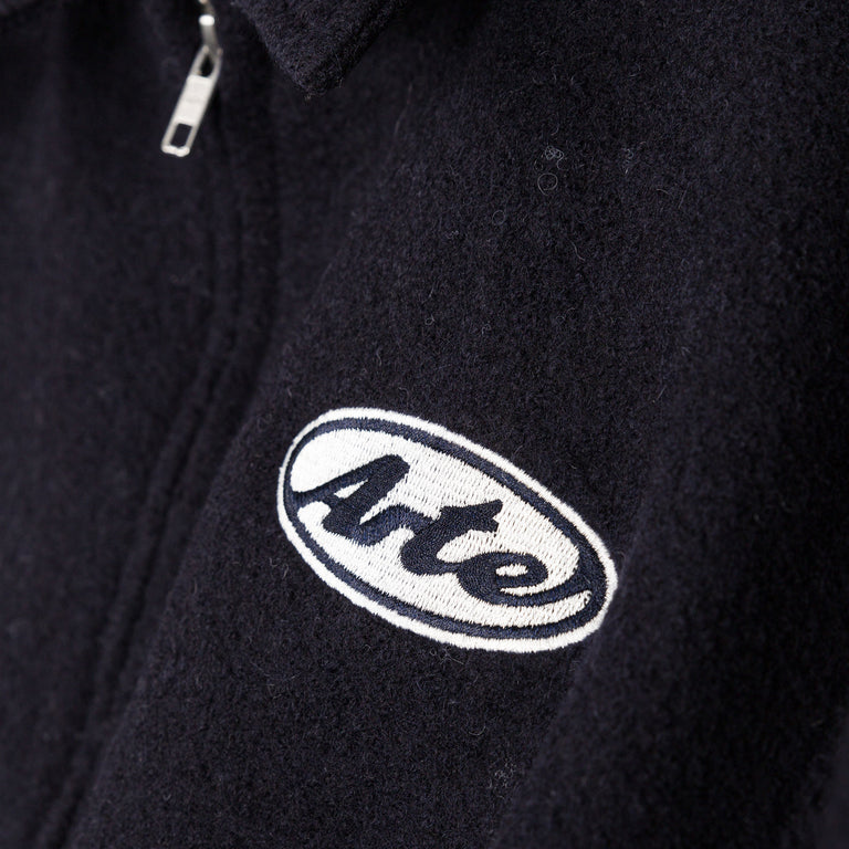 Arte Antwerp Wool Varsity Jacket - S / Blue / White - 4