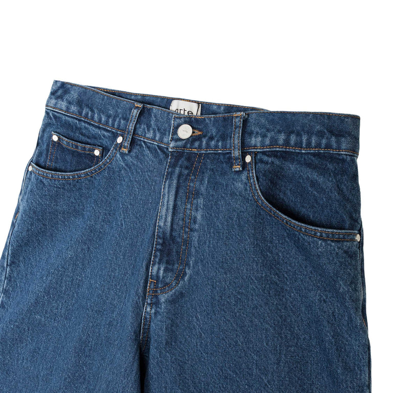Arte Antwerp Round Pocket Denim Shorts - 28 / Raw Denim - 3
