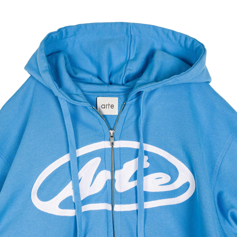 Arte Antwerp Circle Logo Zip Hoodie - XXL / Blue - 2