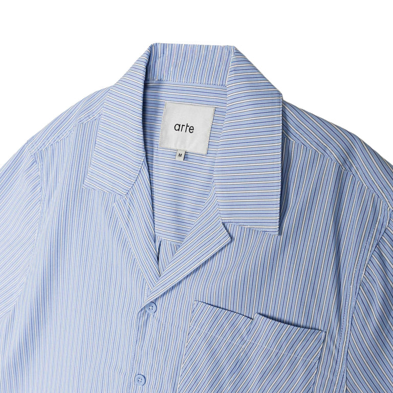 Arte Antwerp Fold Pocket Shirt - S / Striped - 2