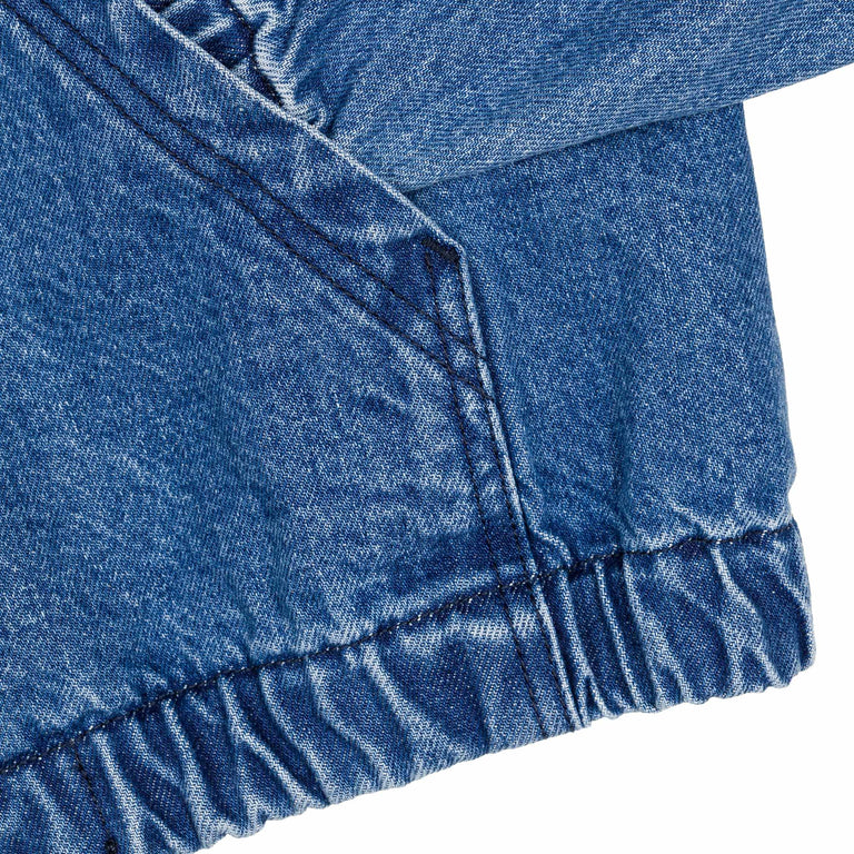 Arte Antwerp Split Logo Denim Hood Jacket - XL / Navy - 4