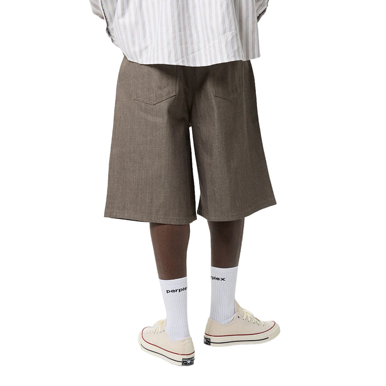 Perplex Japanese Denim Shorts - XL / Taupe - 3