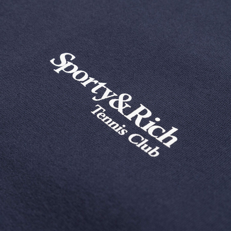 Sporty & Rich Play Tennis Crewneck - XL / Dark Navy - 4
