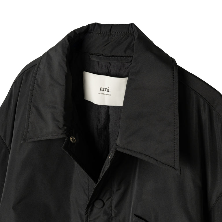 AMI Paris Padded Ami De Coeur Overshirt - XL / Black - 2
