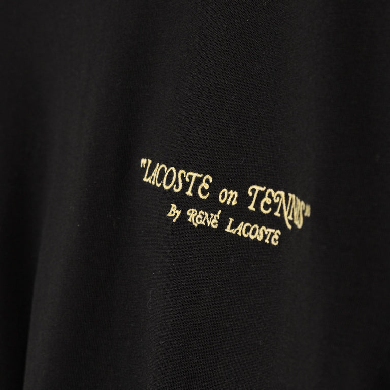 Lacoste	Embroidered Cotton T-Shirt - L / Black - 4