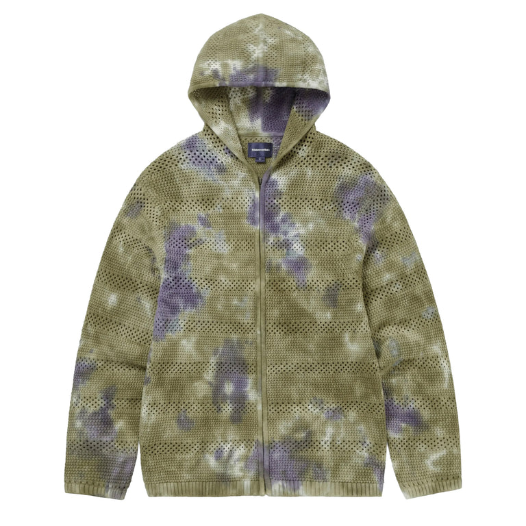 thisisneverthat	Crochet Knit Zip Hoodie - L / Olive Green - 1