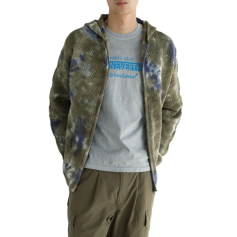 thisisneverthat	Crochet Knit Zip Hoodie - L / Olive Green - 4