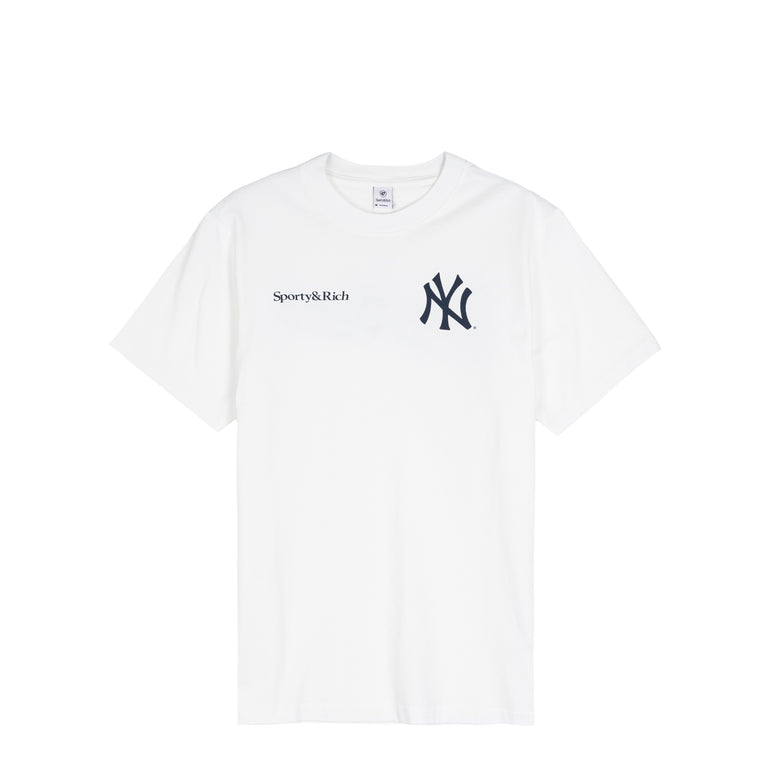 Sporty & Rich Yankees Curve T-Shirt - L / White
