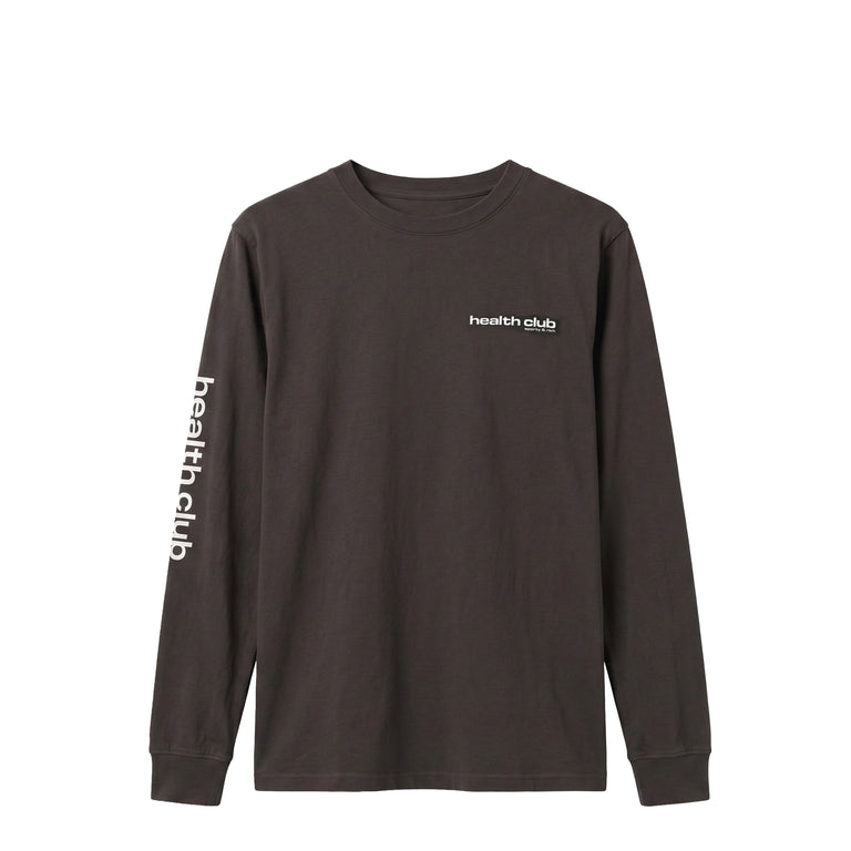 Sporty & Rich Bold Health Longsleeve - L / Faded Black / Sports Red / Soda - 2