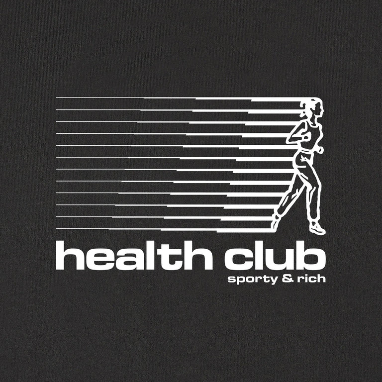 Sporty & Rich Bold Health Longsleeve - L / Faded Black / Sports Red / Soda - 5