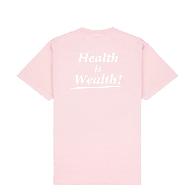 Sporty & Rich Health Is Wealth T-Shirt - L / Clear Pink - 2