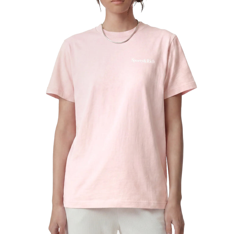 Sporty & Rich Health Is Wealth T-Shirt - L / Clear Pink - 3