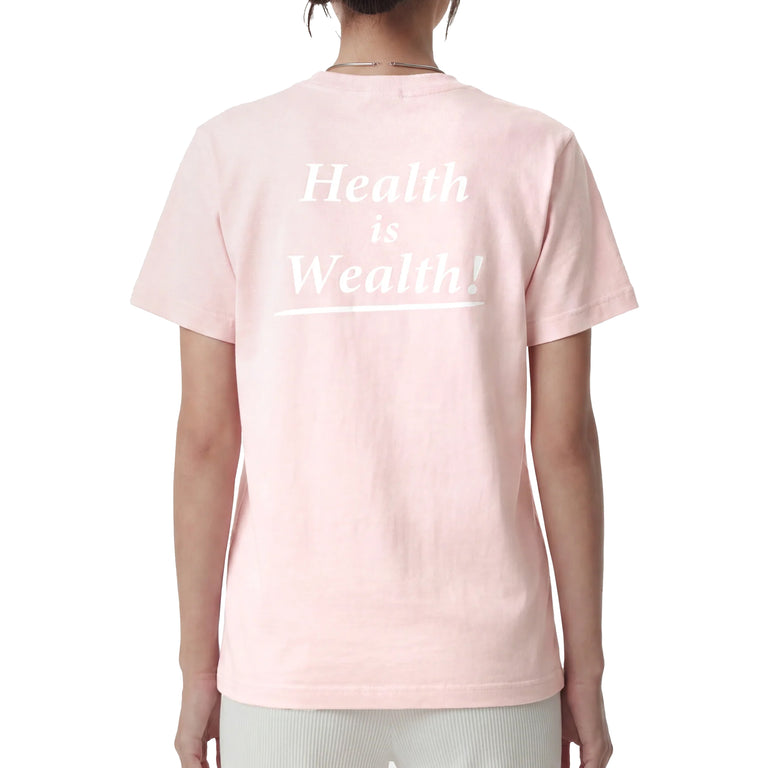 Sporty & Rich Health Is Wealth T-Shirt - L / Clear Pink - 4