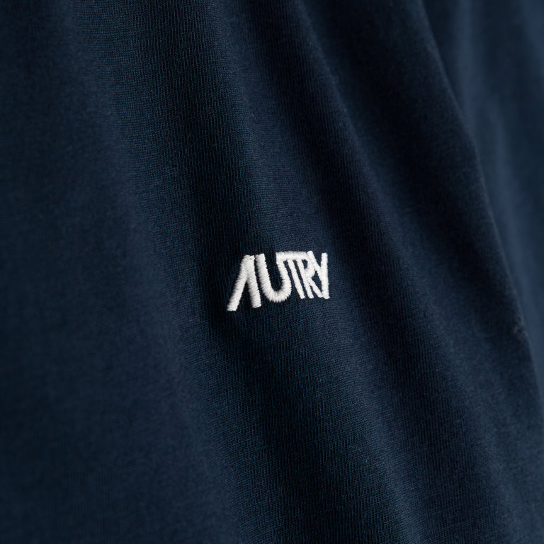 Autry Embroidered Logo Tee - S / Blue - 3