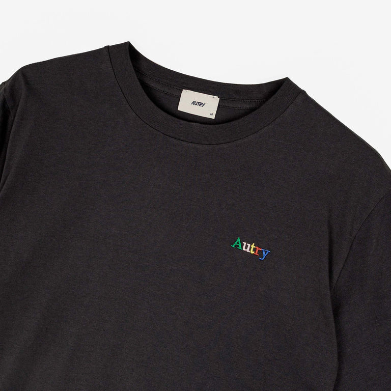 Autry Multicolor Embroidered Logo Tee - L / Lavagna - 2
