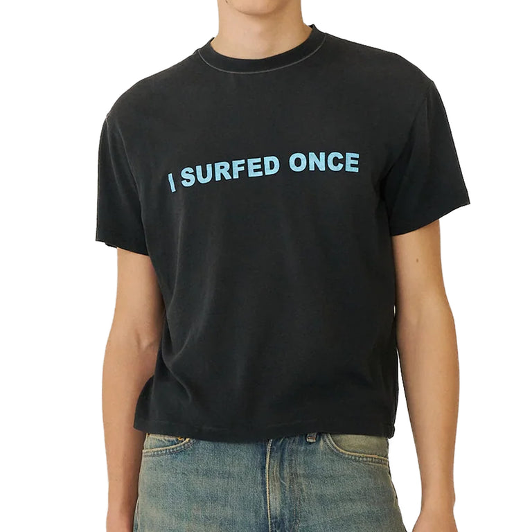 Stockholm Surfboard Club Glitter Printed T-Shirt (Black)