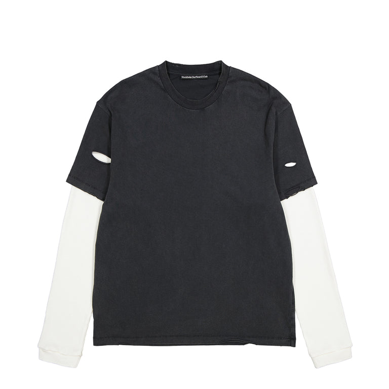 Stockholm Surfboard Club Layer Box Tee - S / Black / Red - 2