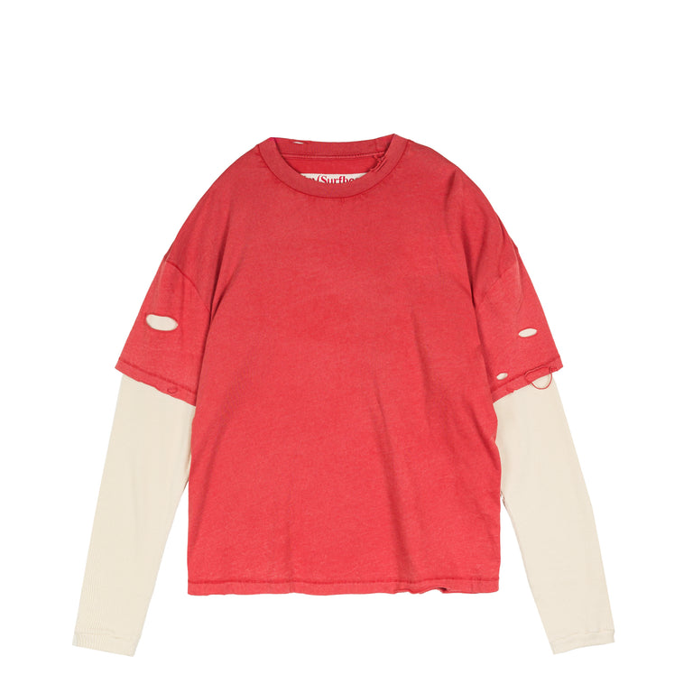 Stockholm Surfboard Club Layer Box Tee - L / Signature Red - 2