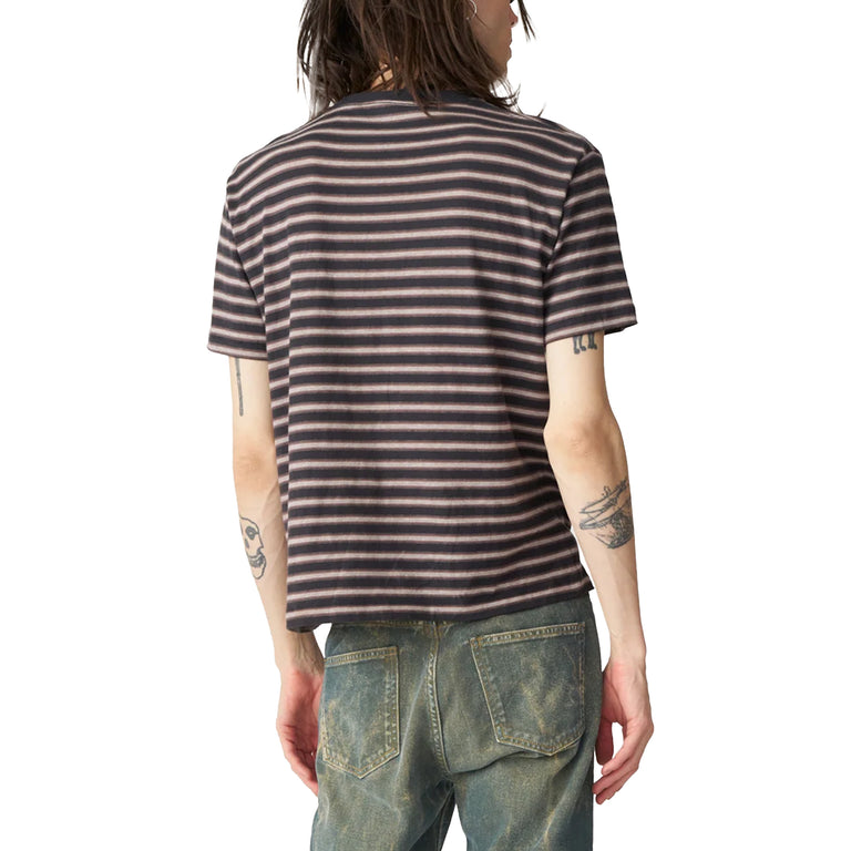 Stockholm Surfboard Club Striped Tee - S / Brown - 3