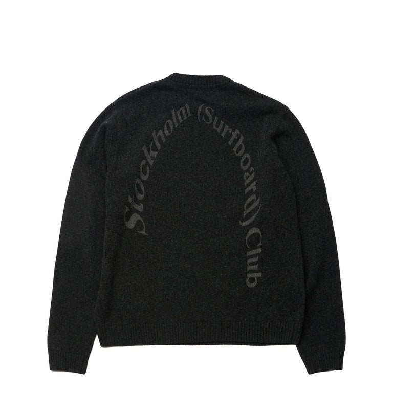 Stockholm Surfboard Club Knitted Logo Sweater - S / Black - 1