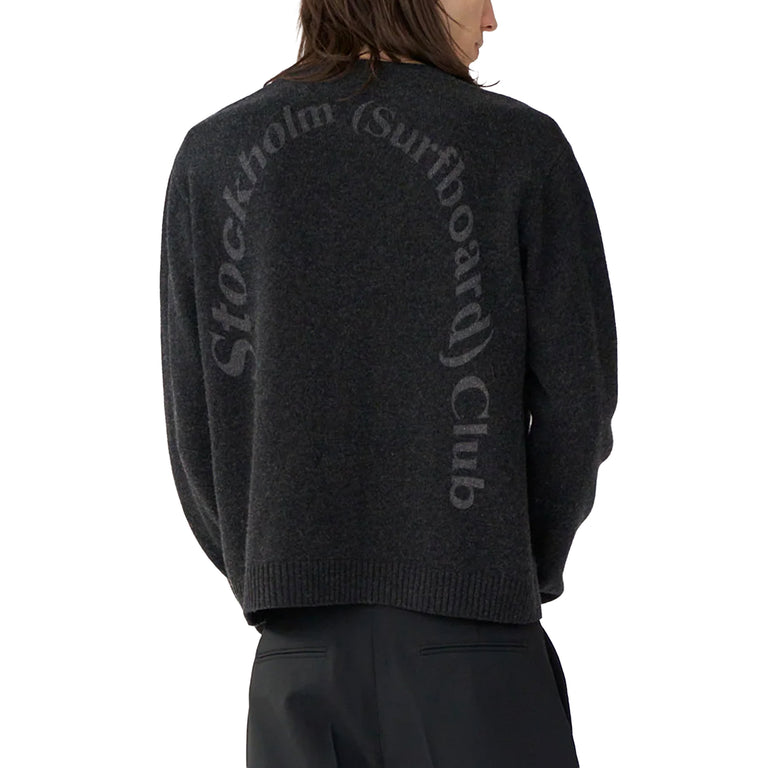 Stockholm Surfboard Club Knitted Logo Sweater - S / Black - 5