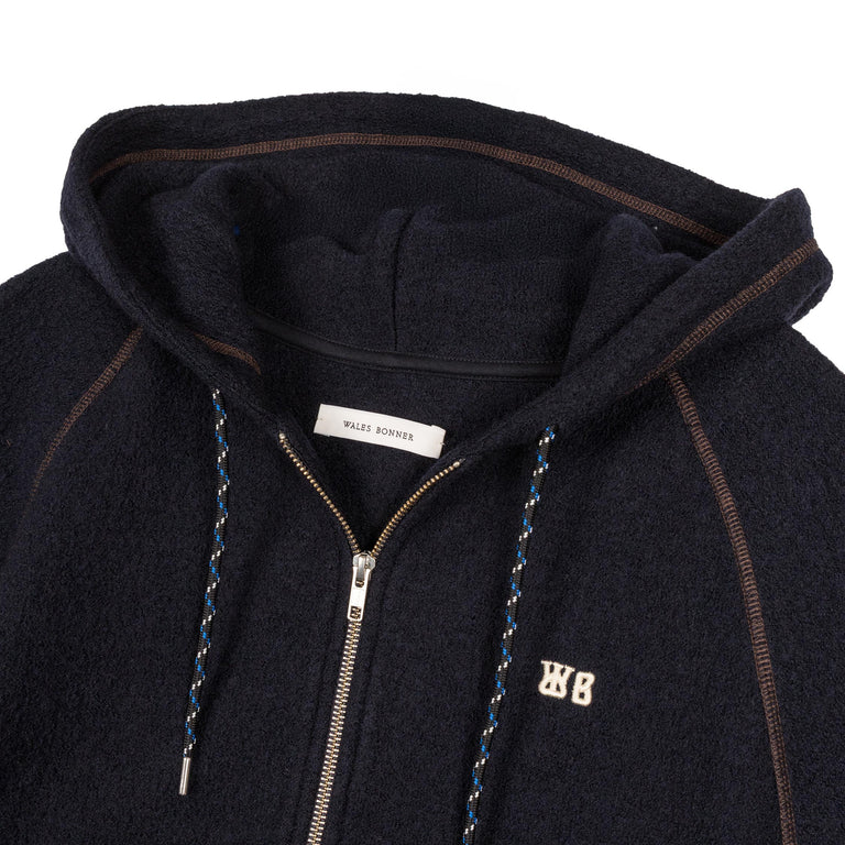 Wales Bonner October Hoodie - S / Navy - 3
