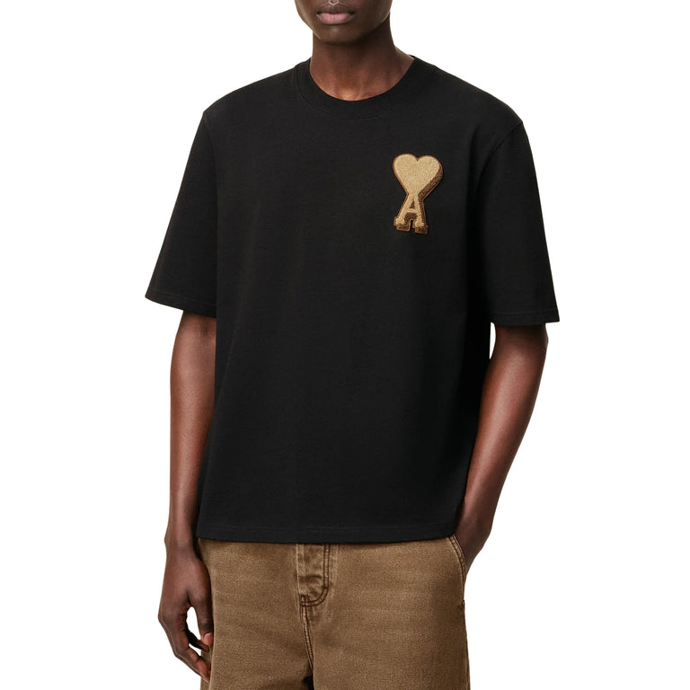 AMI Paris Ami De Coeur Patch T-Shirt - XXL / Black - 3
