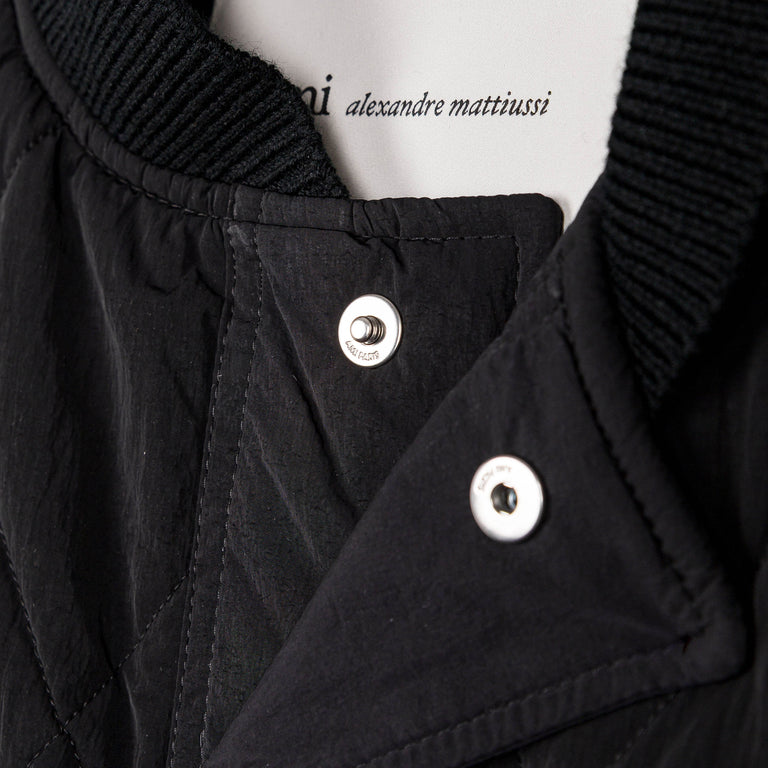 AMI Paris Nylon Padded Jacket - L / Black - 5