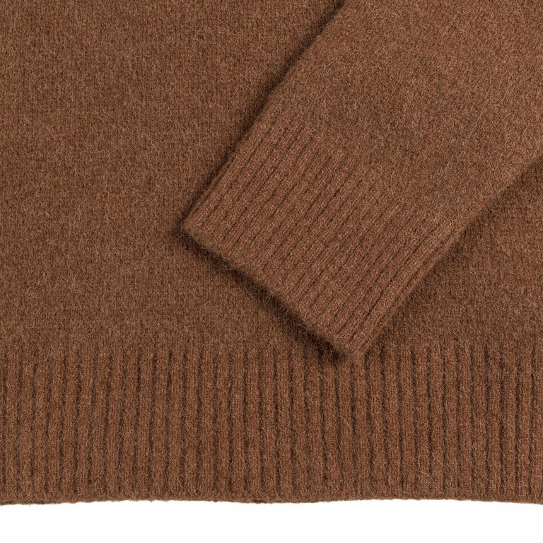 AMI Paris	Ami De Coeur Alpaca Sweater (Hazelnut / Off White)