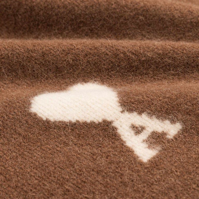 AMI Paris	Ami De Coeur Alpaca Sweater (Hazelnut / Off White)