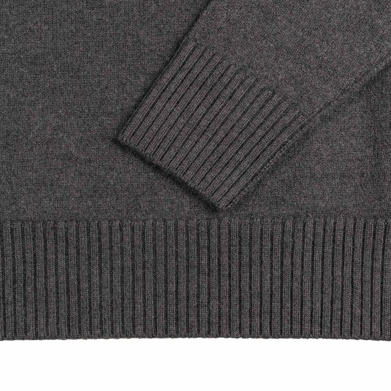 AMI Paris	Ami De Coeur Wool Sweater (Heather Grey / Black)