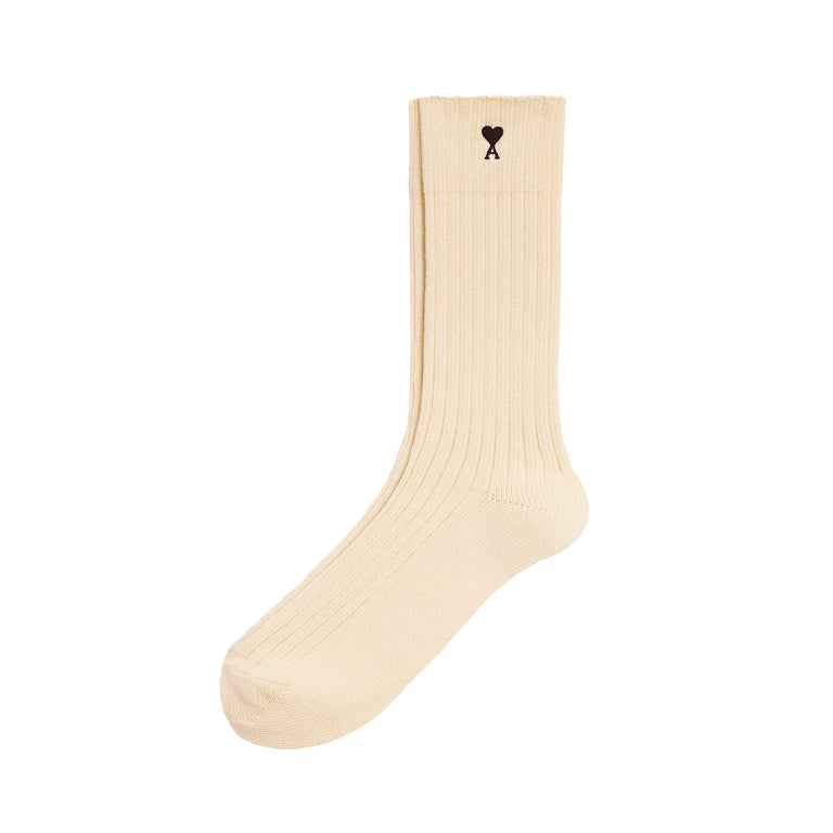 AMI Paris	Ami de Coeur Classic Socks - 35-38 / Ivory - 1