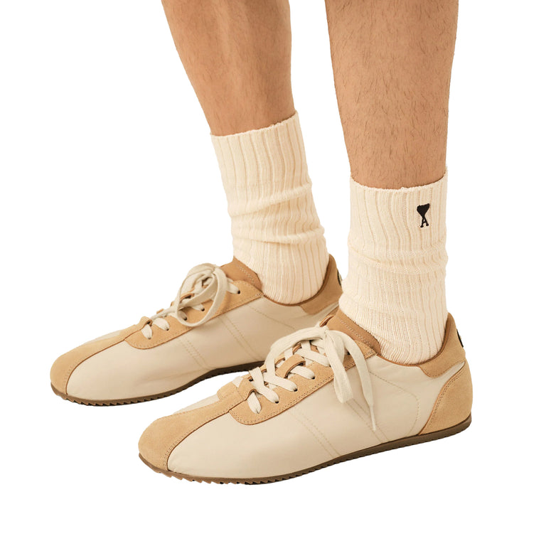 AMI Paris	Ami de Coeur Classic Socks - 35-38 / Ivory - 3