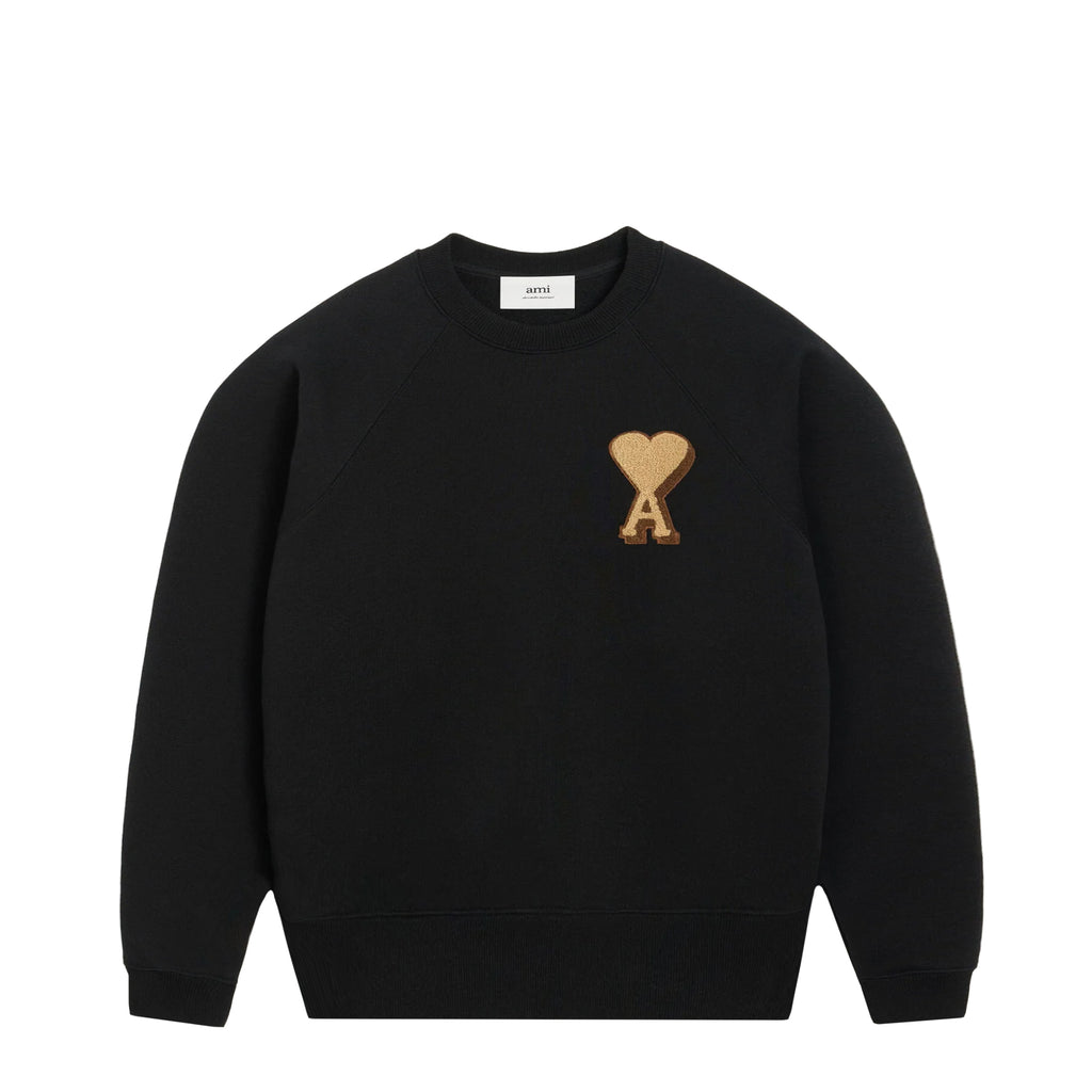 Black Sweatshirt Ami Pullover Sale AMI Paris Ami De Coeur Patch