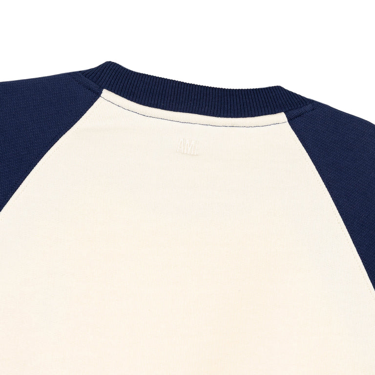 AMI Paris	Knitted Ami De Coeur Sweatshirt - XXL / White Cream / Ink - 4