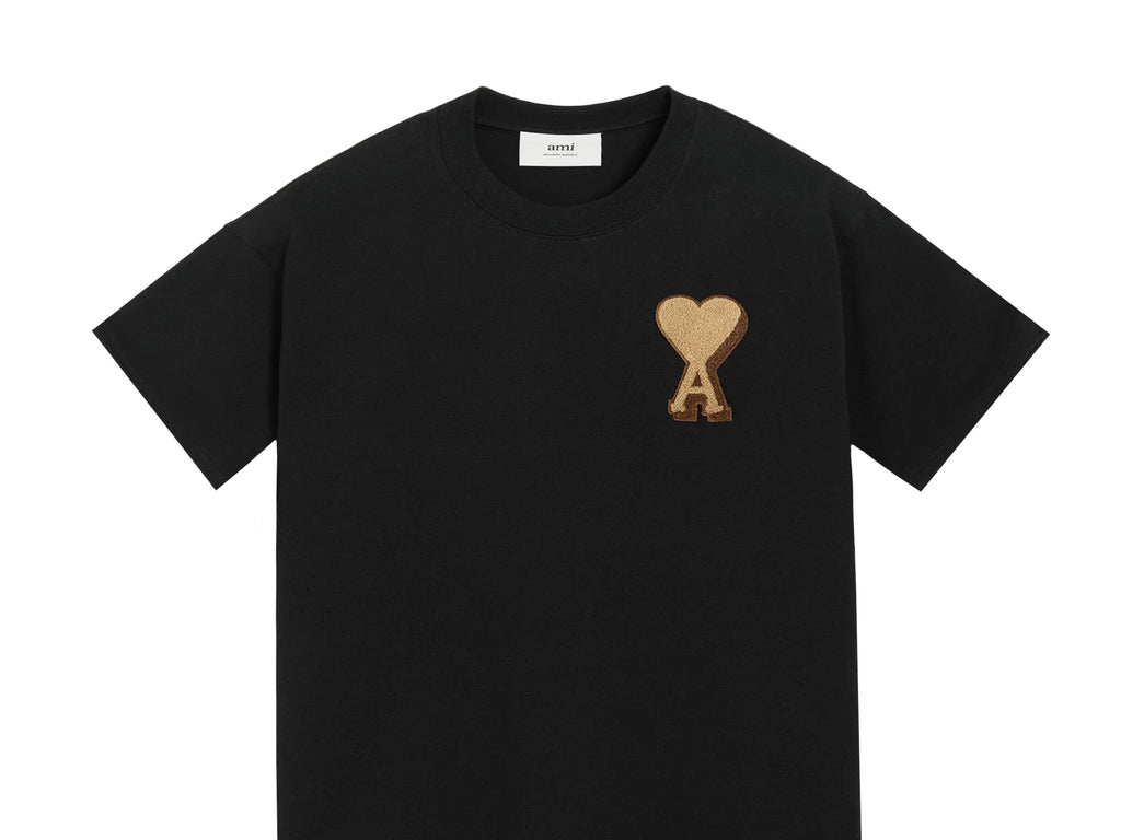 T-shirt AMI Paris Logo Cœur - Marine - Taille M - NEUF Avec étiquettes - Fabriqué Au Portugal