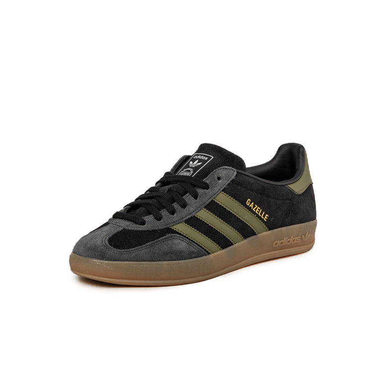 Adidas Gazelle Indoor - 47 1/3 / Core Black / Focus Olive / Carbon - 4
