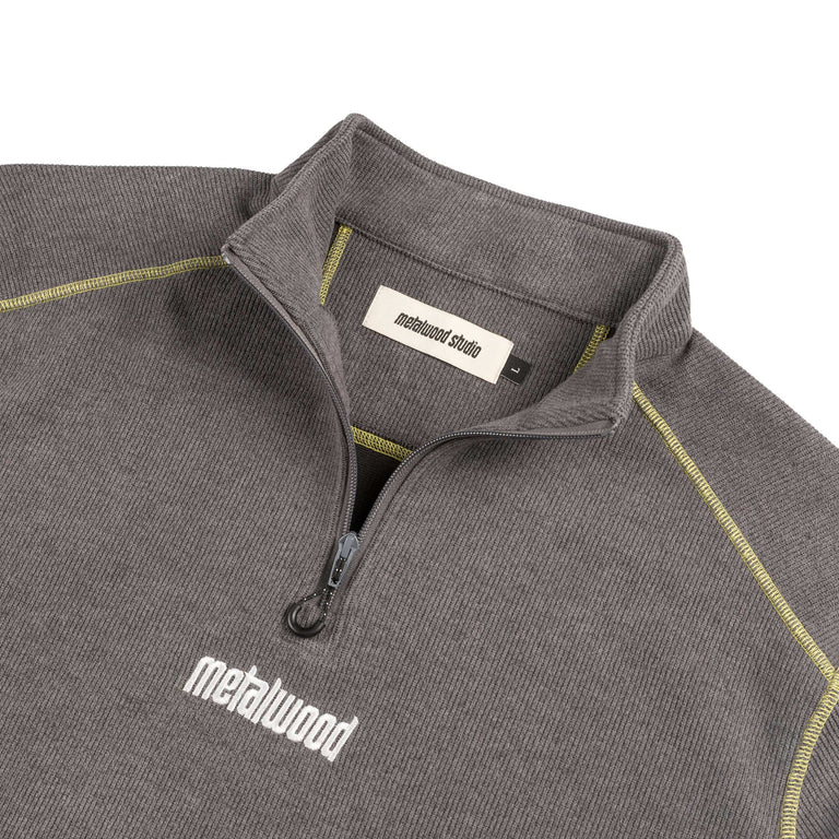 Metalwood Contrast Stitch 1/4 Zip Pullover