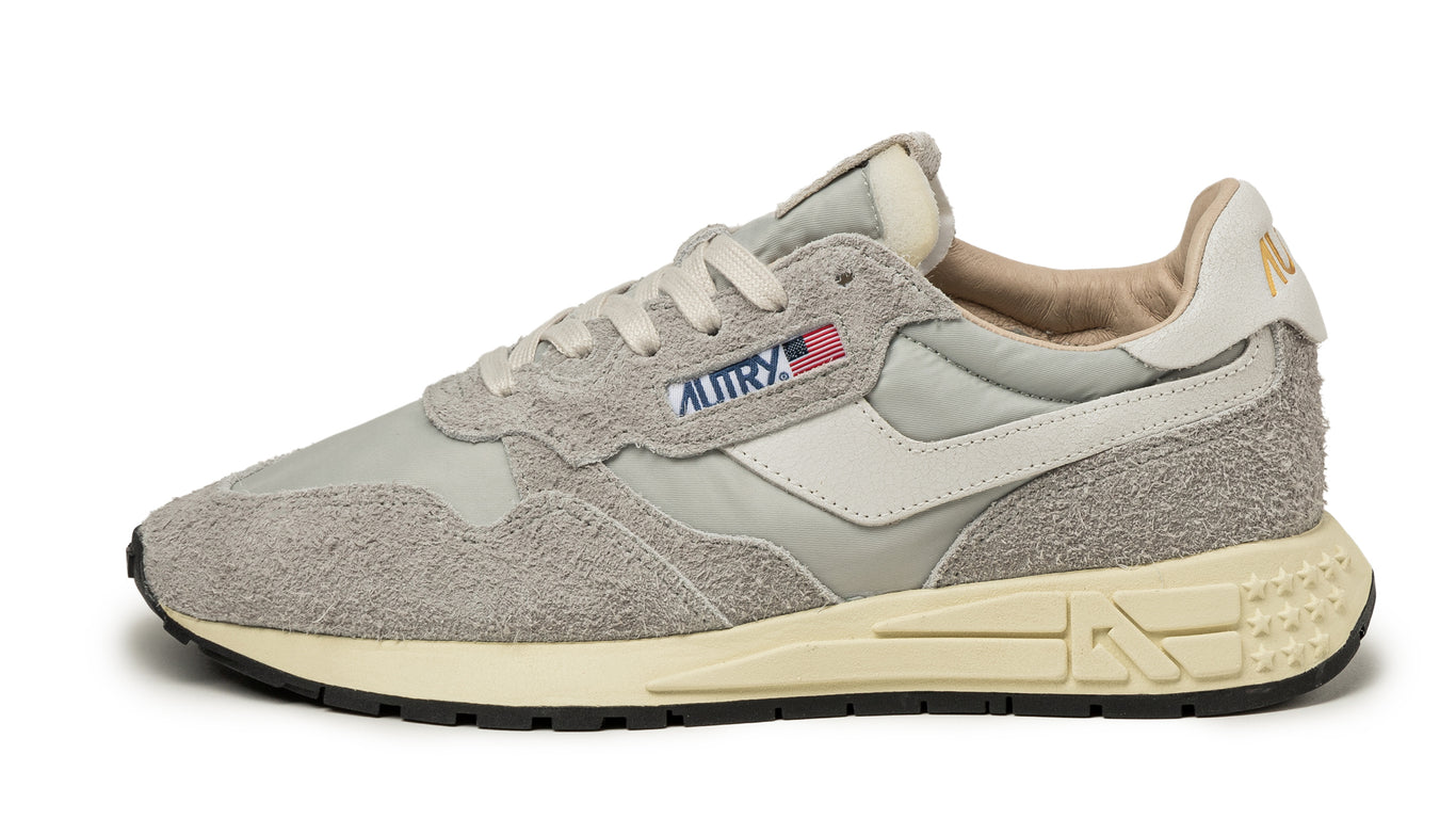 Autry Reelwind Low *Nylon Hairy Suede Cracked Leather* Sneaker