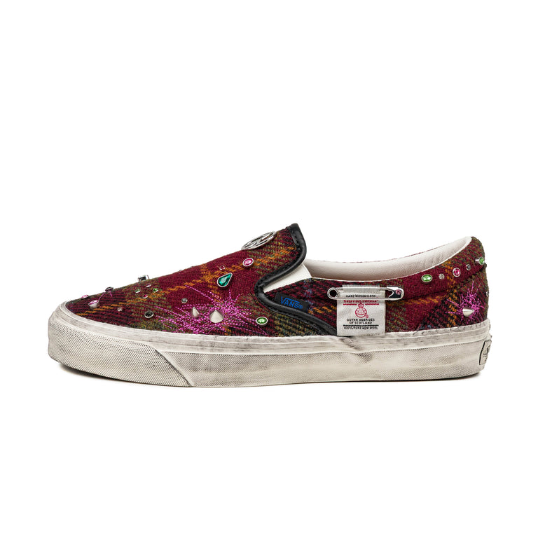 Vans	x Harris Tweed Premium Slip-On 98 LX - 41 / Tweed Red / Blue
