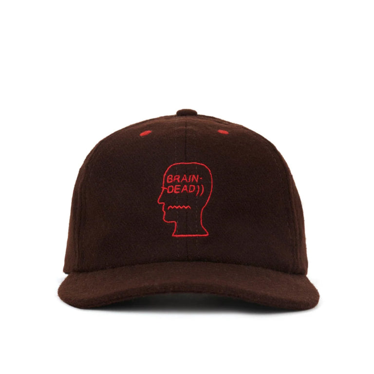 Brain Dead Flannel Logohead 6 Panel Hat - 1
