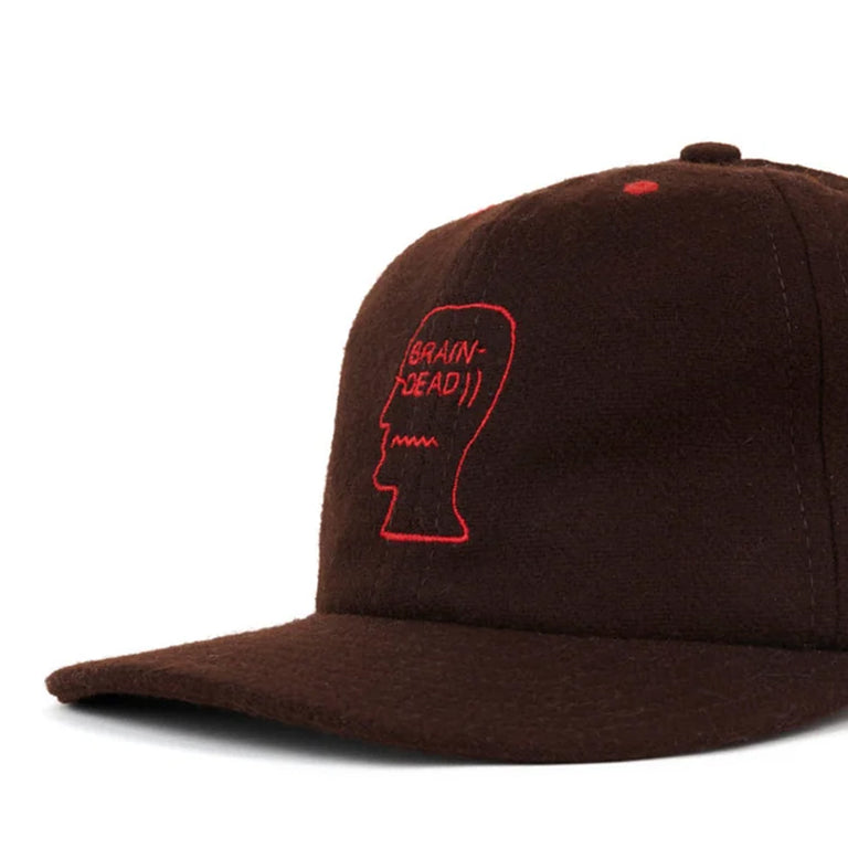 Brain Dead Flannel Logohead 6 Panel Hat - 2
