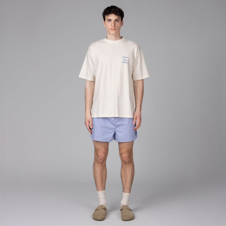 Drole de Monsieur Le T-Shirt Slogan Cursive