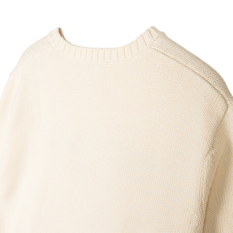 Sporty & Rich S&R Nautical Cotton Sweater - L / Ecru - 3