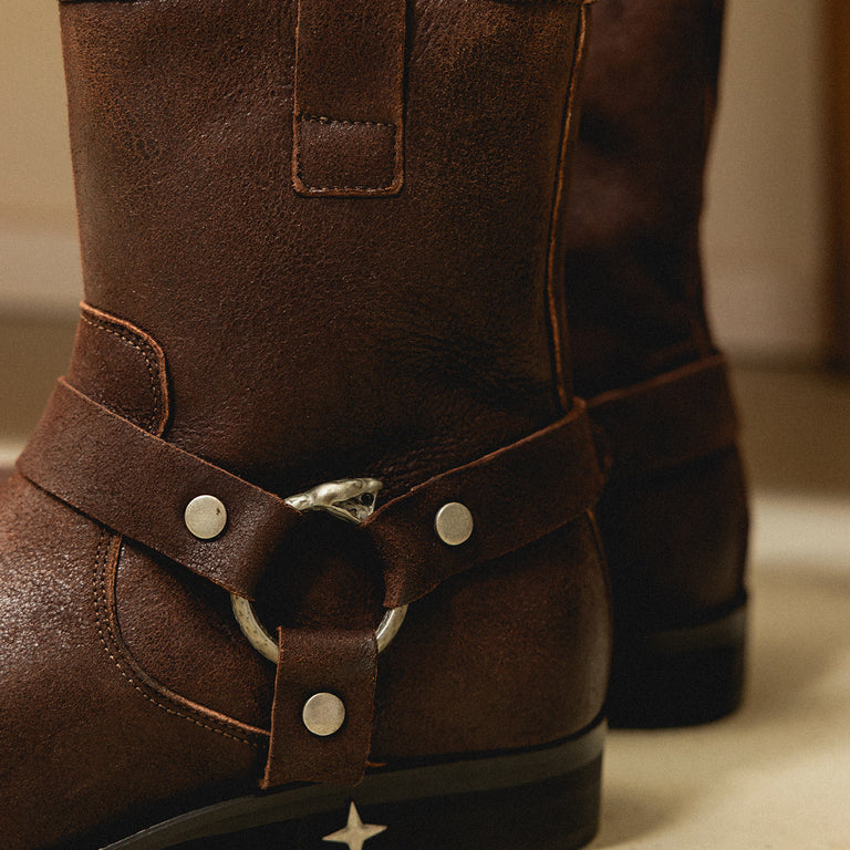 Duke + Dexter Harley Biker Boot onfeet