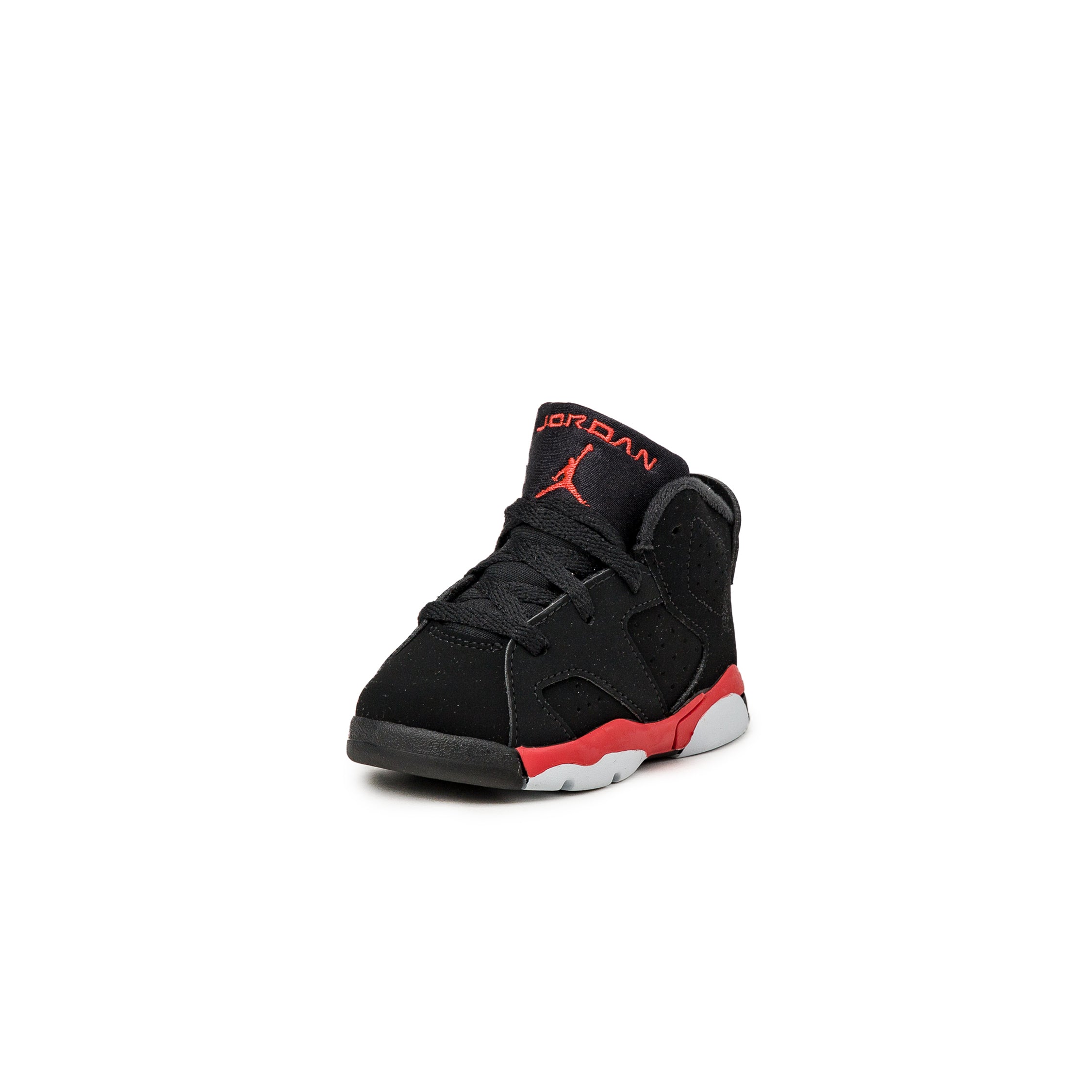 black and red jordan 6s