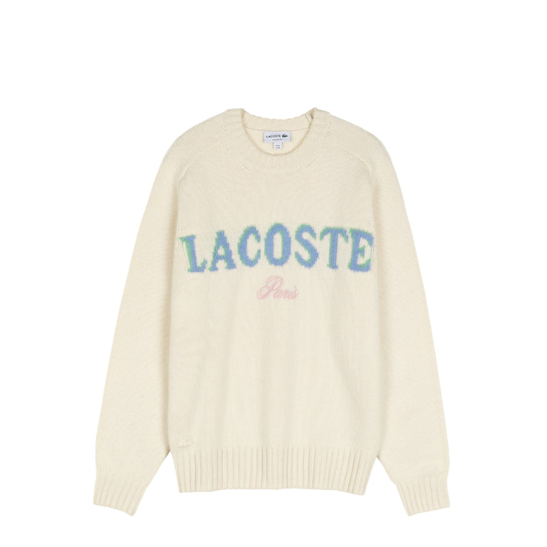 Lacoste Intarsia Branded Carded Pullover - XL / Off White
