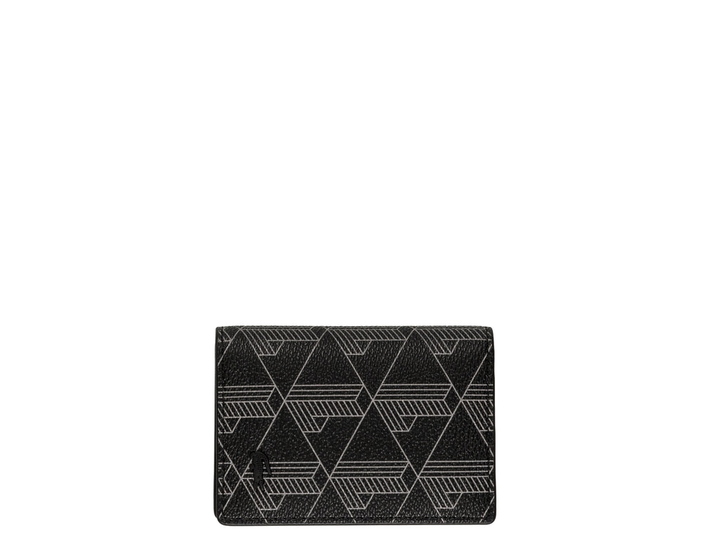 ★LACOSTE★ Men's Monogramme Monogram Bifold Wallet Black NH Men's The Blend Monogram Print Wallet - Wallets & Small