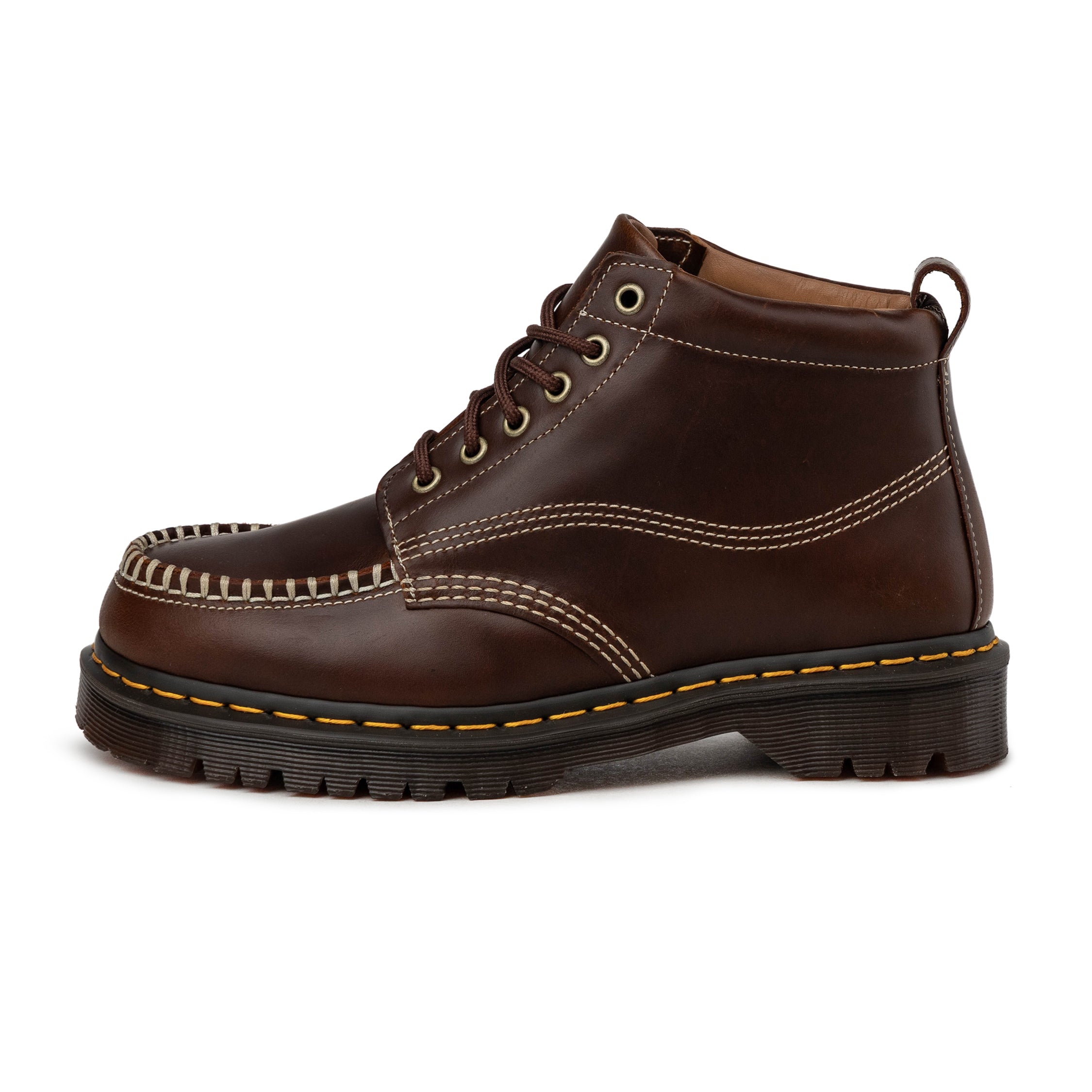 Dr. Martens Lowell ブラウン UK8 Lowell Leather Moc Toe Shoes in Butterscotch | Dr. Martens