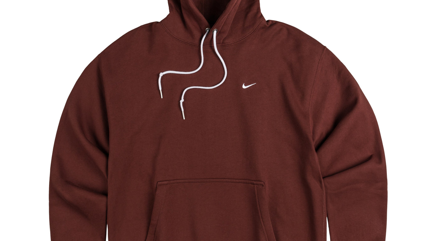 Mocha Browns Hoodie Nike Nike Solo Swoosh Fleece Hoodie Clothing